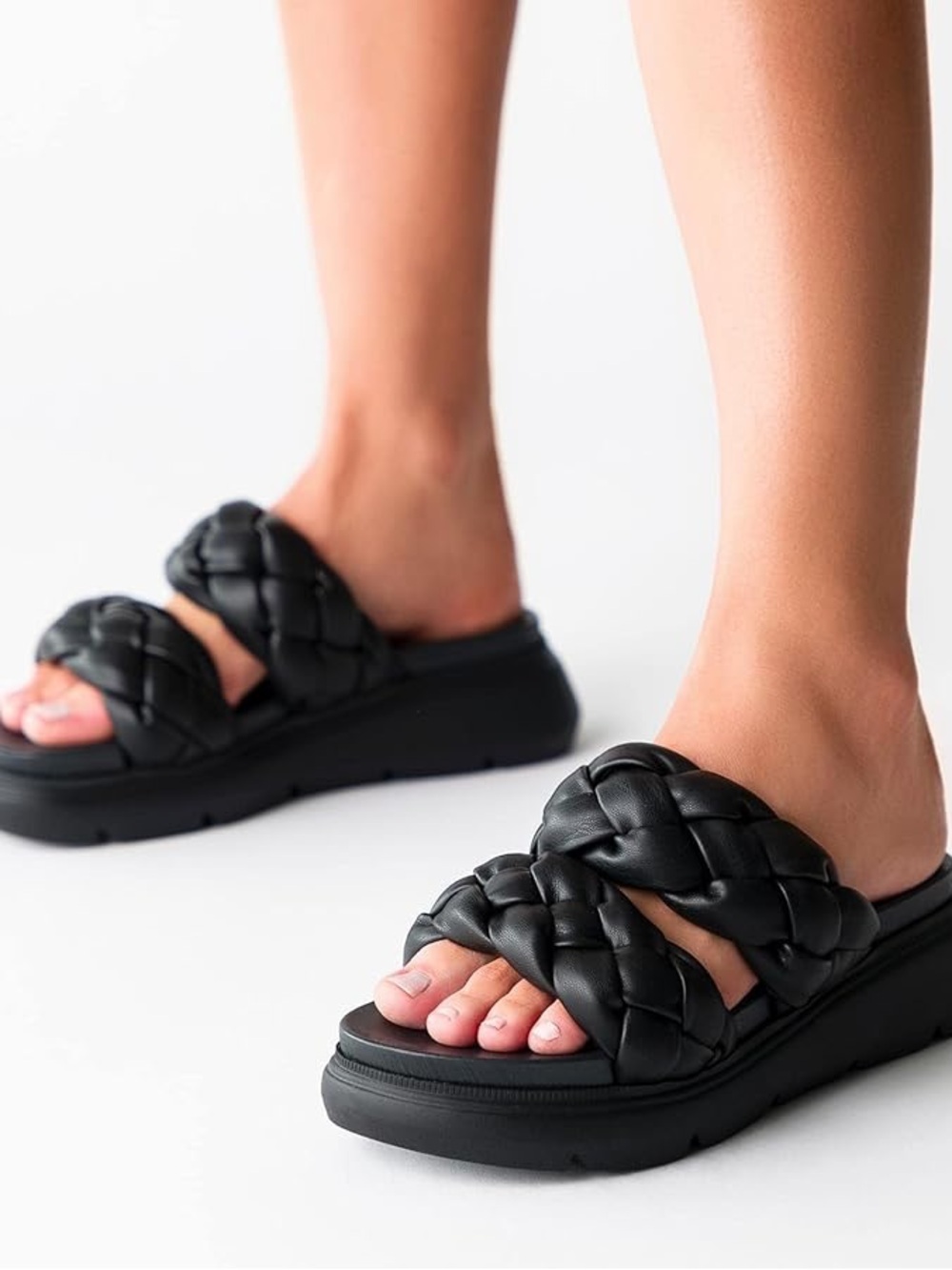 Paul Green MEGAN, Black Leather Sandals, Super Soft, Austria Women's UK6 US 8.5
